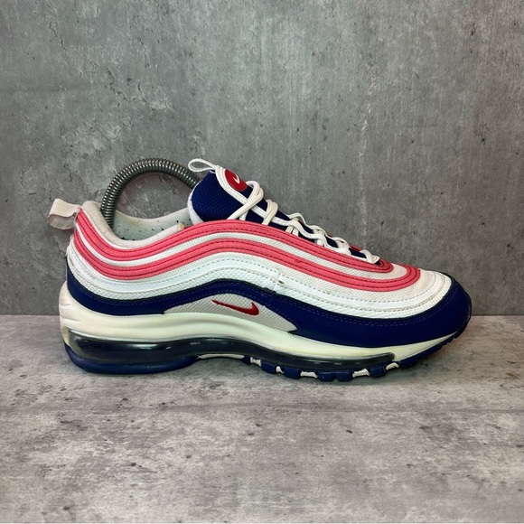 Nike Air Max 97 Sneakers CW5856-100 Womens sz 8.5 - blue/red - Picture 3 of 6